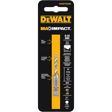 Dewalt Max Impact 8 In 32 In Steel Drill Tap Bit Dwadt832mi The
