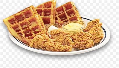 Dish Food Cuisine Meal Belgian Waffle Png 1415x810px Watercolor