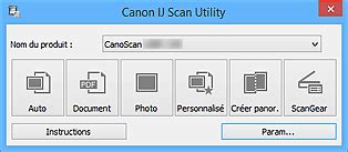 Users can complete from scanning to storage at once by clicking on the corresponding icon in the ij scan. Canon : Manuels CanoScan : CanoScan LiDE 220 : Démarrage de IJ Scan Utility