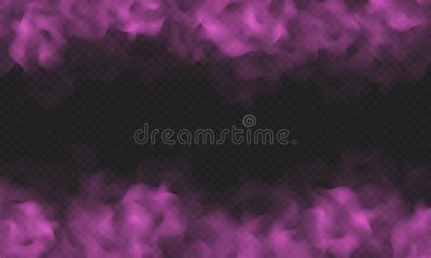 Pink Fog Or Smoke Cloud Isolated On Transparent Background Realistic