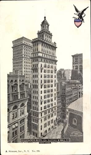 Ansichtskarte Postkarte New York City Usa Gillender Bldg Nassau Und