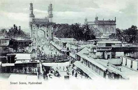 Hyderabad Once Upon A Time Hyderabad In Old Postcards Street Scene