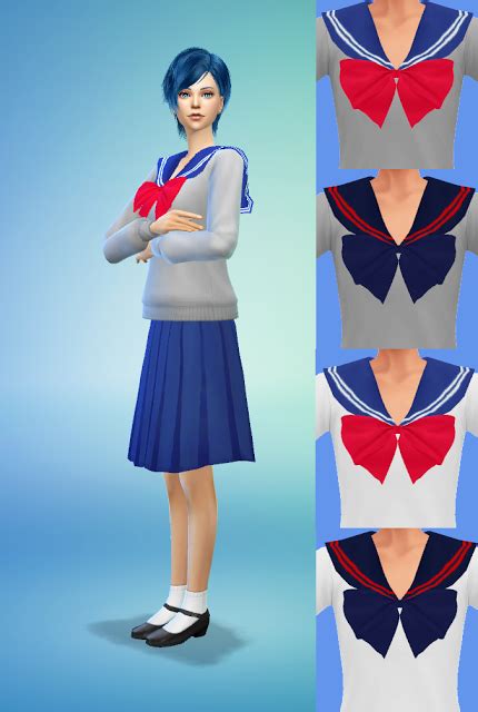 Sims 4 Anime School Uniform Fasrplaces