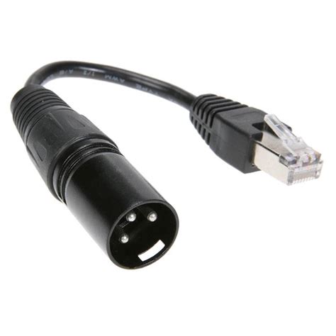 Xlr 3pin Male To Rj45 Male Ethernet Converter Adapter Cable Cord Wire