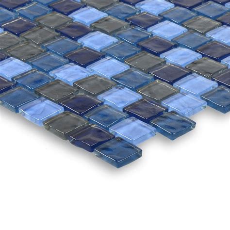 Blue Turquoise Slate Blend 1 X 1 Ga62323b1 Mosaic Glass Tile