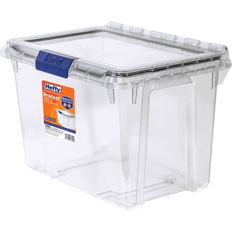 Hefty Protect Heavy Duty Storage 20 Qt Lid With Protective Seal