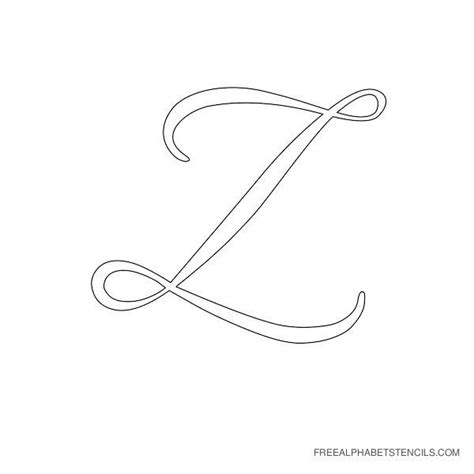 Elegant Cursive Alphabet Stencils In Printable Format Letter Stencils