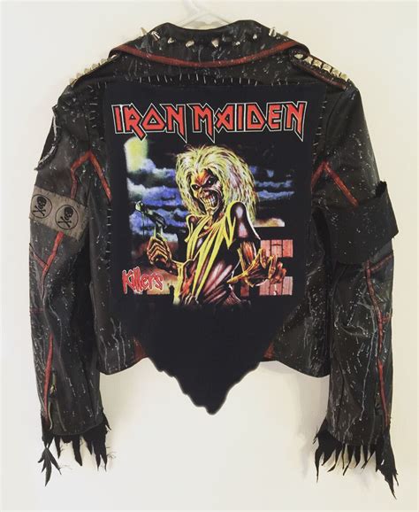 Iron Maiden Jacket From Chad Cherry Clothing Distressed Jacket Black