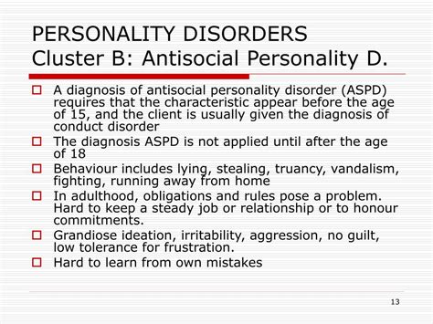 Cluster b personality disorders are characterized by dramatic, overly emotional or unpredictable thinking or behavior. PPT - PSYCHIATRIC NURSING PERSONALITY DISORDERS PowerPoint ...