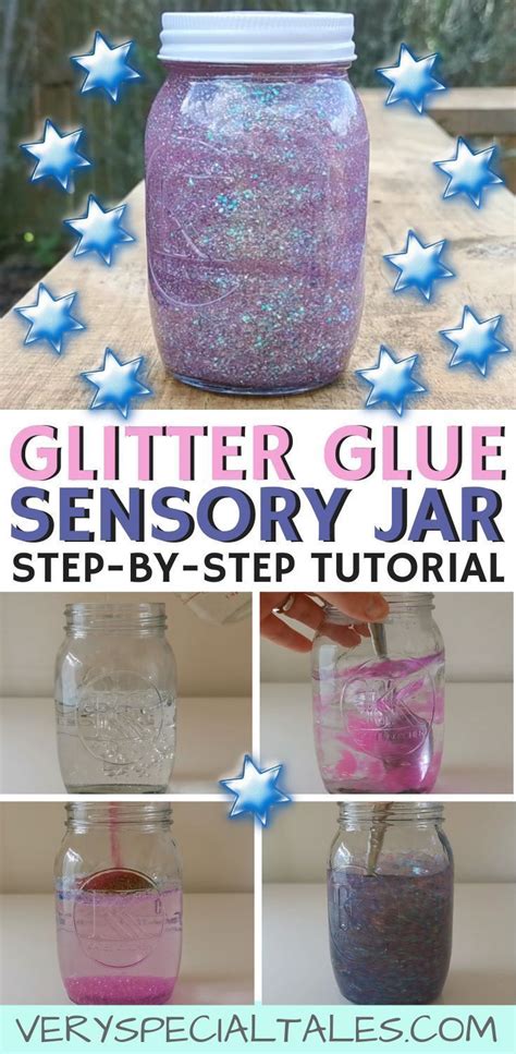 Sensory Bottles With Glitter Glue Silver Soothing Swirl Glitter