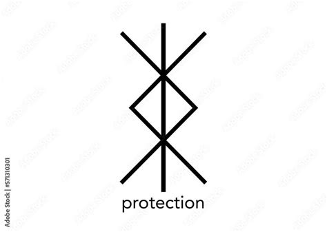 Norse Symbol For Protection Nordic Viking Bind Rune Magic Script