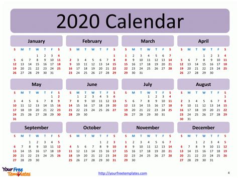 Calendars will always helpful in assisting us in maintaining plans, it is also a type of reminder that will warn us to complete the deadline of any task, and for also scheduling our day to day activities. Printable calendar 2020 template - Free PowerPoint Templates