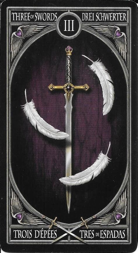 The Tarot Of Eli Minor Arcana Thoth 3 Of Swords Sorrow And Gothic