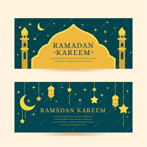 Free Vector Flat Ramadan Banners