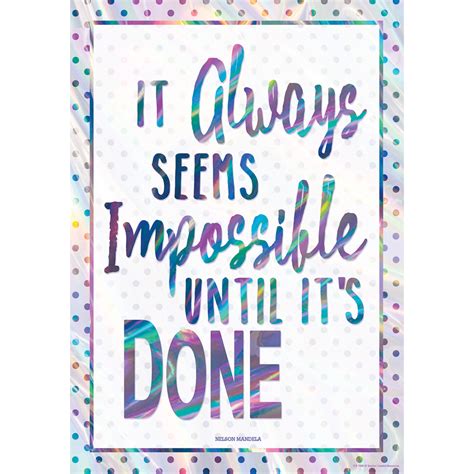 It Always Seems Impossible Until It's Done Positive Poster - TCR7440 ...