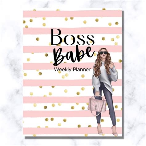 Boss Babe Planner Printable Pdf For Women Lady Boss Planner Girl Boss