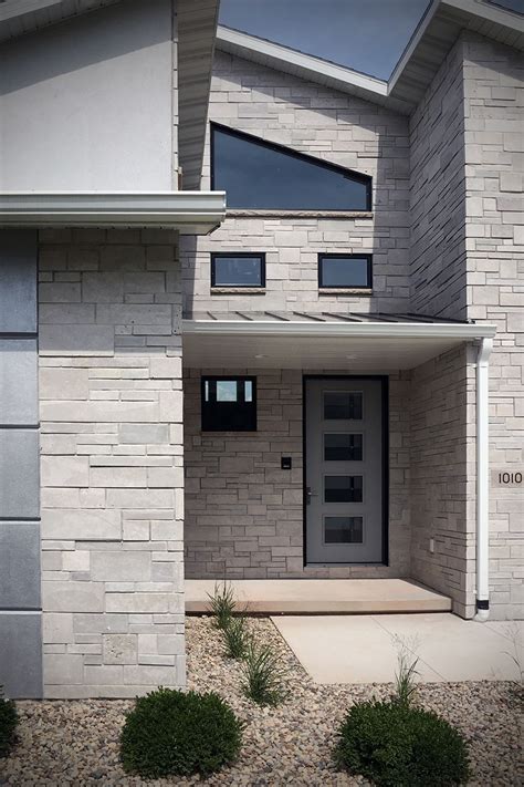 Modern Exterior Stone Wall House Design