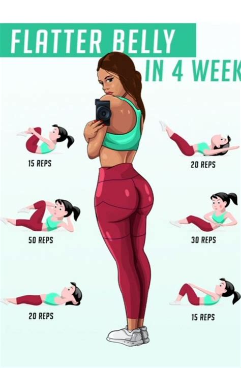 Flat Belly Belly Workout Workout Plan Fitness Workout For Women