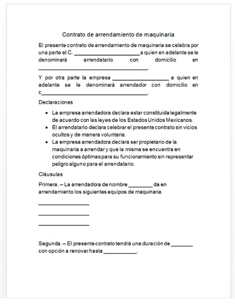 Contrato De Arrendamiento 【 Ejemplos Y Formatos 】word Pdf