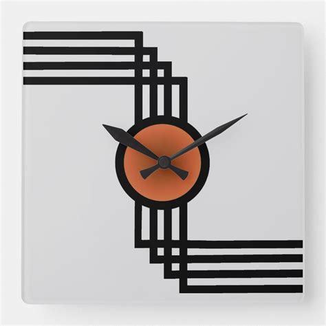 Ahead To The Past With This Clock With A Nod To The Art Deco Era Wall