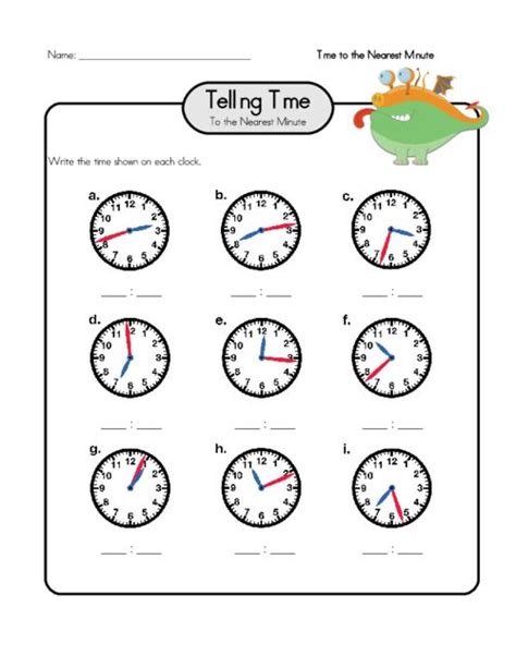 Telling Time Practice 8 - KidsPressMagazine.com | Time worksheets