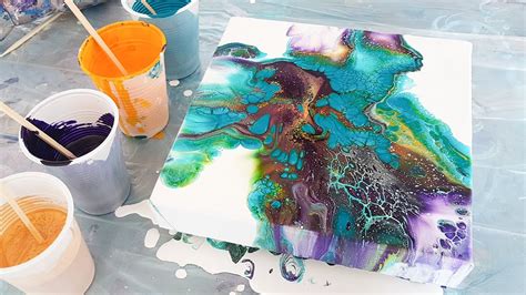 Wow Dutch Pour 😍 Awesome Cells Acrylic Pouring Fluid Painting Youtube