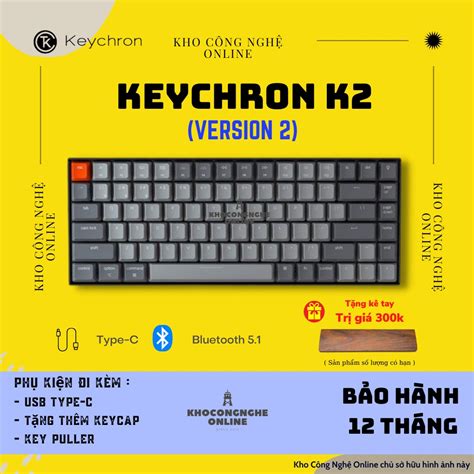 Keychron K2 Bàn Phím Cơ Keychron K2 Bản Nhôm Phiên Bản Mới Nhất