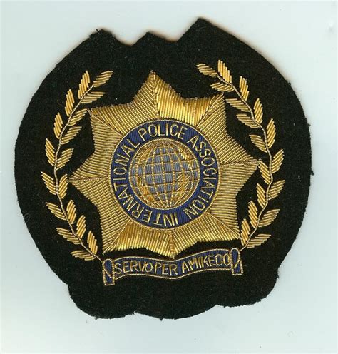 International Police Association Wire Blazer Badge