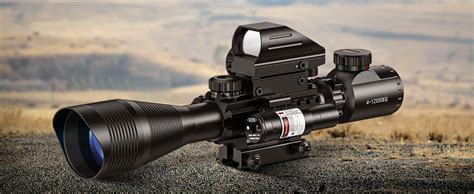 Cvlife Rifle Scope Combo 4 12x50eg Dual Illuminated Optics Cvlife