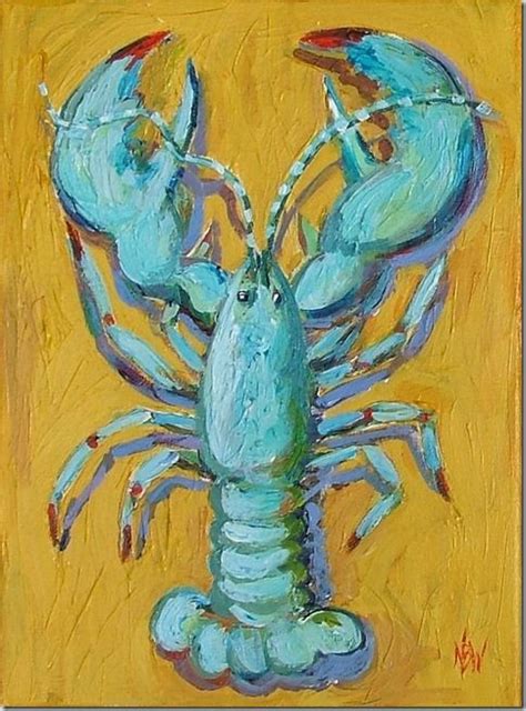 Lobster Lobster Art Louisiana Art Crab Painting