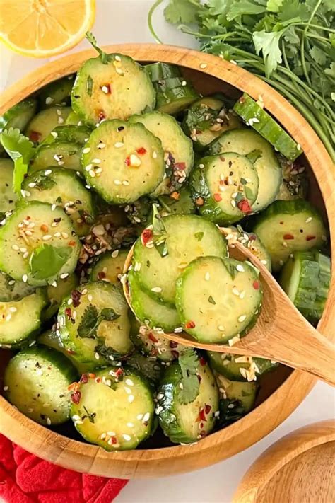 11 Minute Spicy Asian Cucumber Salad Recipe Bring On The Spice
