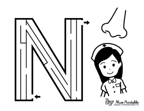 Free Printable Letter N Maze Download It At
