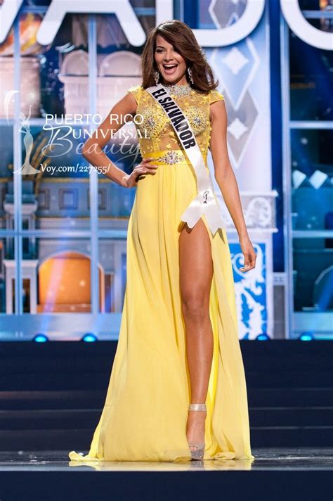 Alba Delgado Miss Universe El Salvador 2013 Poses In The Evening Gown