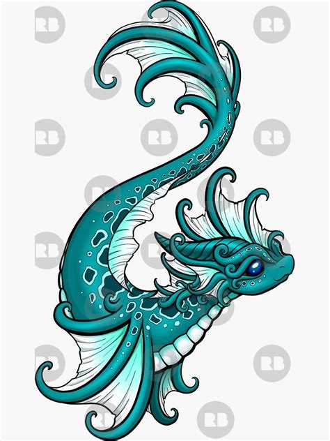 Water Dragon Sticker Dragon Artwork Cute Dragon Drawing Dragon