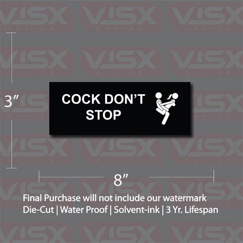 cock don t stop magnet or bumper sticker dick funny explicit sex stick fag ebay