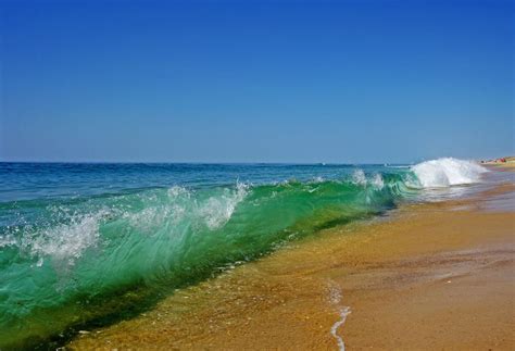 Die Grüne Welle Foto And Bild Natur Bewegtes Wasser Meer Strand