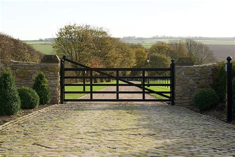 5 Bar Steel Farm Gate Sliding Cantilever Installed Near Hull Farm