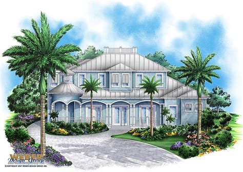 Beach House Plan: Key West Style Beach Home Floor Plan