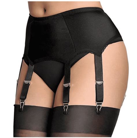 Women S Sexy Lace Garter Belt With Straps Metal Clip Suspender For