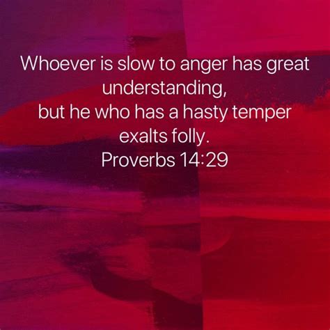Proverbs 1429 Whoever Is Slow To Anger Has Great Understanding But He