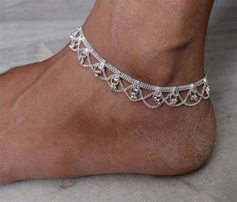 Silver Ankletindian Ankletankle Braceletankletgypsy Foot Jewelry