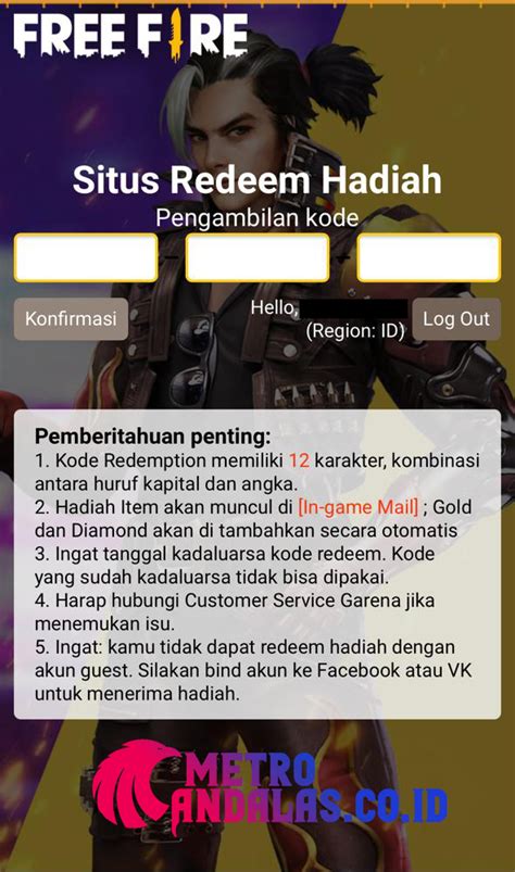 Jun 10, 2021 · kode redeem free fire 10 juni 2021, lengkap dengan cara tukar kode redeem ff, syarat dan ketentuan kode redeem ff. Kode Redeem FF 9 Juli 2021 - metroandalas.co.id