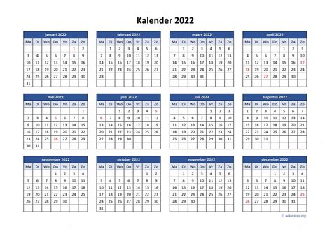 Kalender 2022 Niederlande Mit Feiertagen