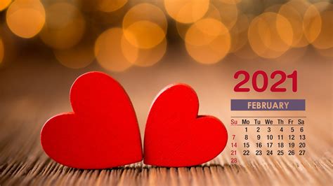 February 2021 Calendar Screensavers Beautiful February Desktop Mobile