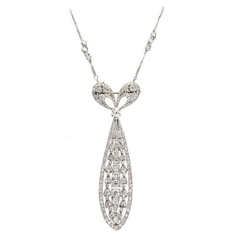 Tiffany And Co Diamond Platinum Bow Pin Pendant For Sale At 1stdibs