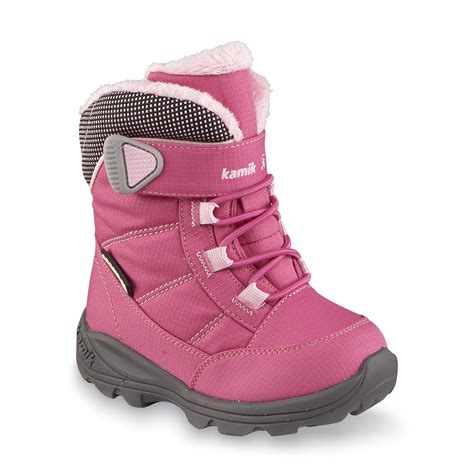 Kamik Toddler Girls Stance Pink Waterproof Winter Weather Snow Boot