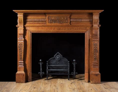 Antique Oak Fireplace W087 19th Century Antique Fireplaces Art