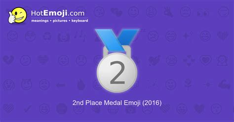 🥈 2nd Place Medal Emoji Meaning With Pictures From A To Z