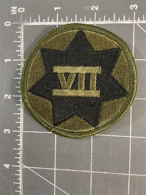 Vintage United States Army 7th Vii Corps Patch Subdued Camouflage The