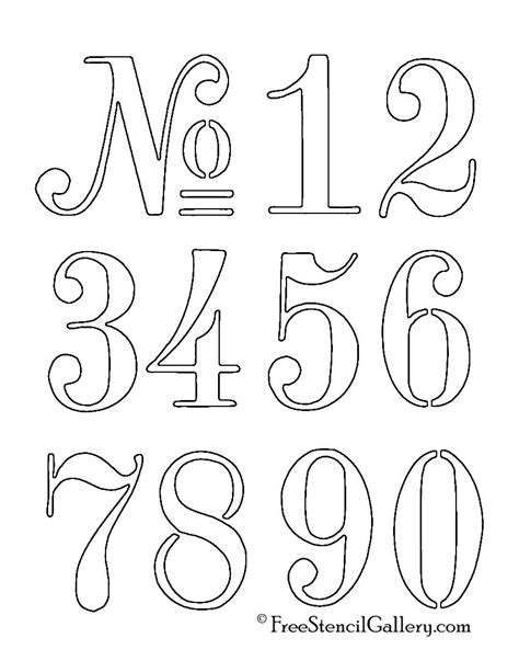 Numbers Stencil Letter Stencils To Print Stencils Printables Letter